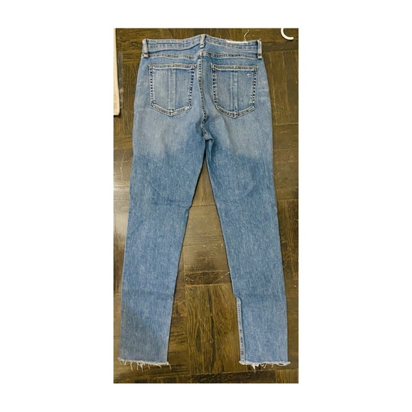 Rag & Bone Denim Jeans Size 27 Frayed Raw Hem Exposed Button Fly High Rise - Picture 3 of 3